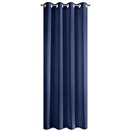 Mybesthome EASY TOP decorative curtain with rings 140 × 250 cm, dark blue, 1 pc. - Drape