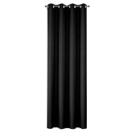 Mybesthome EASY TOP decorative curtain with rings 140 × 250 cm, black, 1 pc. - Drape