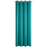 Mybesthome EASY TOP decorative curtain with rings 140 × 250 cm, turquoise, 1 pc. - Drape