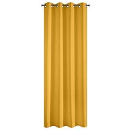 Mybesthome EASY TOP decorative curtain with rings 140 × 250 cm, mustard, 1 pc. - Drape