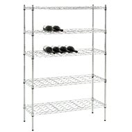 Bartscher Wine Stand Deluxe 1400 x 900 x 350mm, Chrome - Shelving Unit