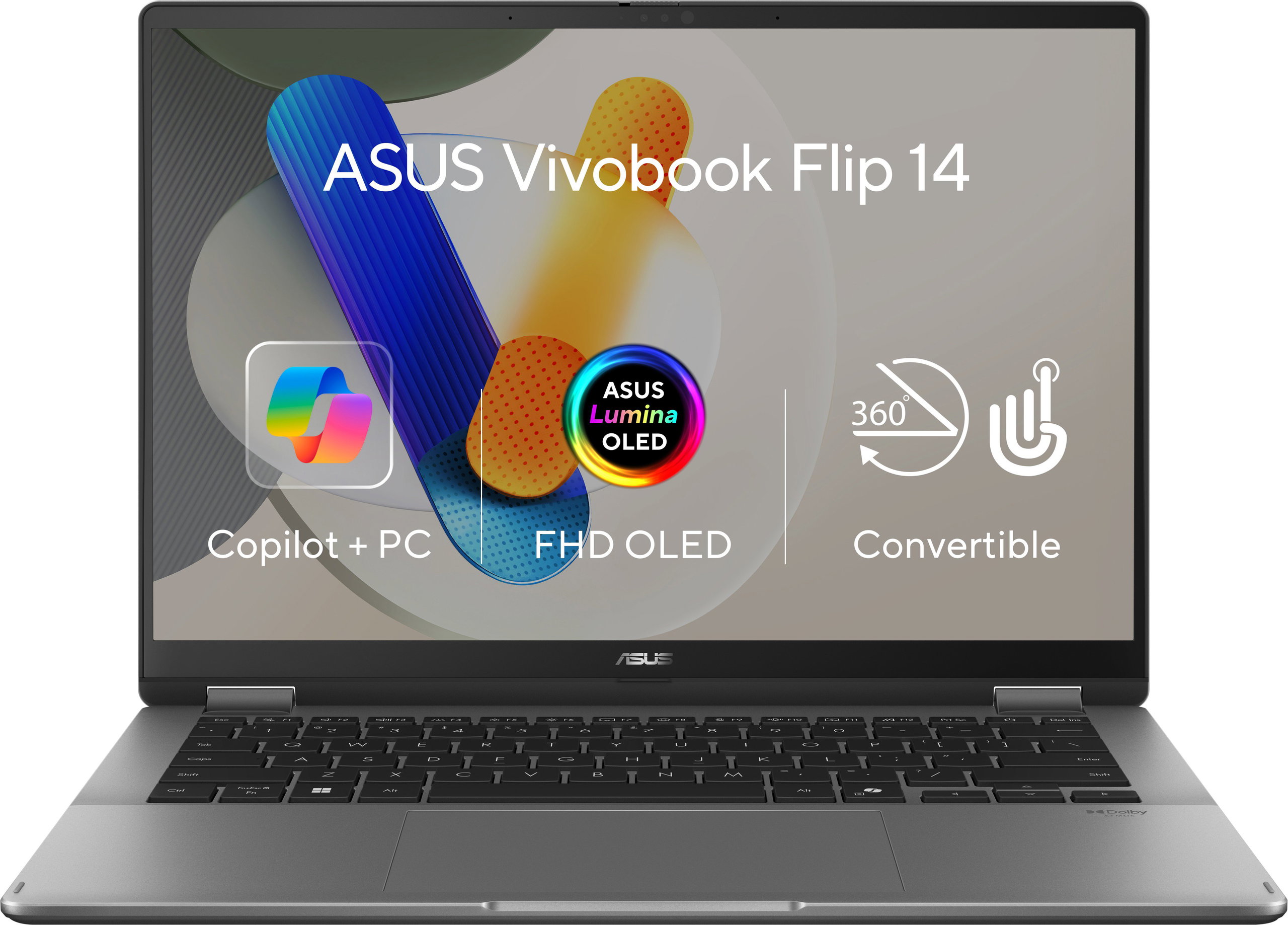 ASUS Vivobook 14 Flip TP3407SA-OLED003W Matte Gray Metallic - Tablet PC