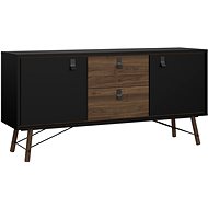 Falco Rain 006 chest of drawers, black / walnut - Chest of Drawers
