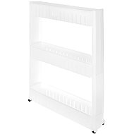 ISO 11847 rack on castors, 3 shelves, white - Shelving Unit