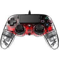 Nacon Wired Compact Controller PS4 - transparent Rot - Gamepad
