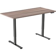 AlzaErgo Table ET2 Core Black + Grey Oak Laminate Top - Height Adjustable Desk