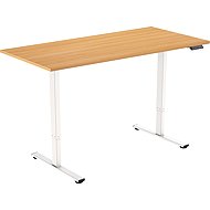 AlzaErgo Table ET2 Core white + lamino oak top - Height Adjustable Desk