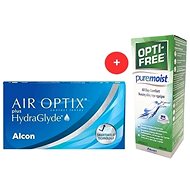 Air Optix Plus Hydraglyde (6 Lenses) + OPTI-FREE PureMoist, 300ml - Contact Lenses
