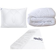 nanoSPACE Year-round set: pillow, duvet, mattress cover (70 × 90 cm, 140 × 200 cm, 90 × 200 - Bedding Set