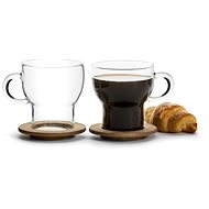 SAGAFORM Cups with Coasters Nature 5017746, 2 pcs - Set of Cups