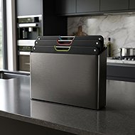 JOSEPH JOSEPH Boards with Stand FolioSteel 60171, Carbon black - Cutting Board