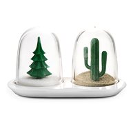 QUALY Salt and Pepper Shakers Winter and Summer - Condiments Tray