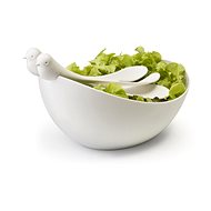 QUALY Salad Bowl with Sparrow Tools, White-white - Bowl