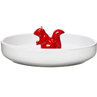 SAGAFORM Bowl with Squirrel Winter Squirrel, White/Red - Small Bowl