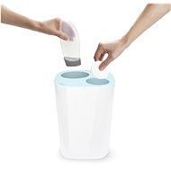 JOSEPH JOSEPH Waste Bin for Bathroom, Sorting Split 70505, White/Blue - Rubbish Bin