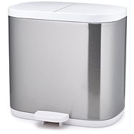 JOSEPH JOSEPH Waste Bin Double Split Steel 70520, White/Stainless-steel - Rubbish Bin