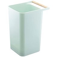 YAMAZAKI Paper Basket with Handle Como 3133, Turquoise - Rubbish Bin