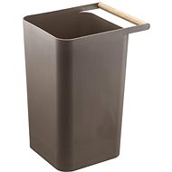 YAMAZAKI Paper Basket with Handle Como 3135, Brown - Rubbish Bin