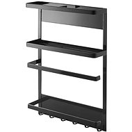 YAMAZAKI Magnetic organizer Tower 2745, black - Kitchen Organiser