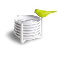 QUALY Sparrow Coaster Stand with Coasters, Green - Coaster