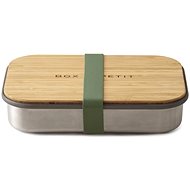 BLACK + BLUM Snack Box SandwichBox Appetit 900ml, Stainless-steel/Bamboo, Green - Lunch Box