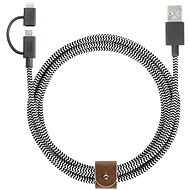 Native Union Belt Lightning MicroUSB 2m Black and White - Data Cable