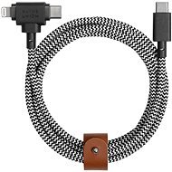Native Union Belt Universal Cable USB-C to Lightning + USB-C - 1.5m, Zebra - Adatkábel