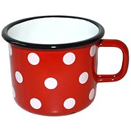 Metalac red, dot pattern, enamel mug 7 cm, 0,25 l - Mug