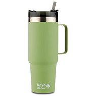 NAVA Greece Tumbler We care with handle 900 ml, green - Thermal Mug