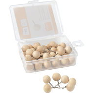 NOBO round, with wooden head 8 mm - pack 40 pcs - Pins