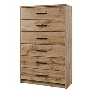 Cheapest furniture Drawer chest NEJBY GIANNI, oak wotan - Chest of Drawers