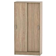 Cheapest furniture Double door wardrobe PULAU, oak sonoma - Wardrobe