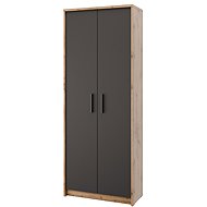 Cheapest furniture Cupboard NEJBY GIANNI 4 shelves, oak wotan/antracite - Wardrobe