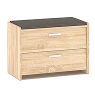 Cheapest furniture Shoe rack with hinged door Vidžo 1, oak sonoma - Shoe Rack