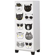 Cheapest furniture ASHER, white/black - Shoe Rack