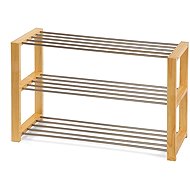 Cheapest furniture Ponzor 3 Shoe rack, natural/metal - Shoe Rack