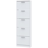 Cheapest furniture Sarel Shoe rack with 5 recesses, white - Shoe Rack