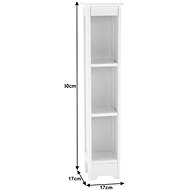 Cheapest furniture Narrow shelf Neate, white - Shelving Unit