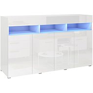 Cheapest furniture Antofalla 140, white/white gloss - Chest of Drawers