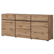Cheapest furniture Bonifacio 3D3S, oak wotan/black - Chest of Drawers