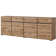 Cheapest furniture Bonifacio 4D4S, oak wotan/black - Chest of Drawers