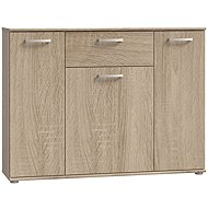 Cheapest furniture Dunanuej 3 with drawer, oak sonoma, 5 years warranty - Chest of Drawers