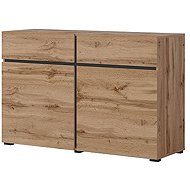 Cheapest furniture Bonifacio 2D2S Chest of drawers, oak wotan/black - Chest of Drawers