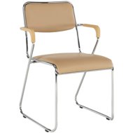 THE BEST FURNITURE Harafica, stackable, brown eco leather - Conference Chair 