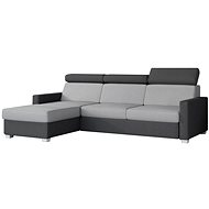 Nejlevnější nábytek Katmai, levá, světle šedá látka/černošedá látka - Sedací souprava