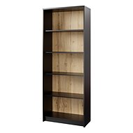 Cheapest furniture Nejby Gianni, black/oak wotan - Shelving Unit