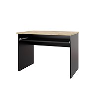 Cheapest furniture Nejby Gianni, PC table, black/oak wotan - Writing Desk