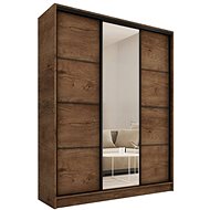 Cheapest furniture Harazia 150 with mirror, oak lefkas - Wardrobe