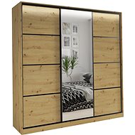 Cheapest furniture Harazia 200 with mirror, oak artisan - Wardrobe