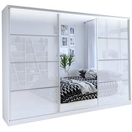 Cheapest furniture Litolaris 280 with mirror, white gloss - Wardrobe